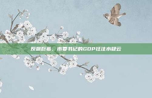 反腐巨幕，市委书记的GDP狂注水疑云