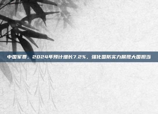 中国军费，2024年预计增长7.2%，强化国防实力展现大国担当